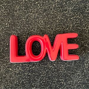 “love” decor piece